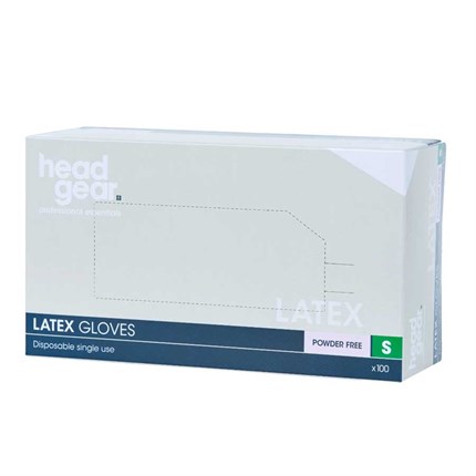 Head-Gear Latex Disposable Powder Free Gloves Box 100 - Medium