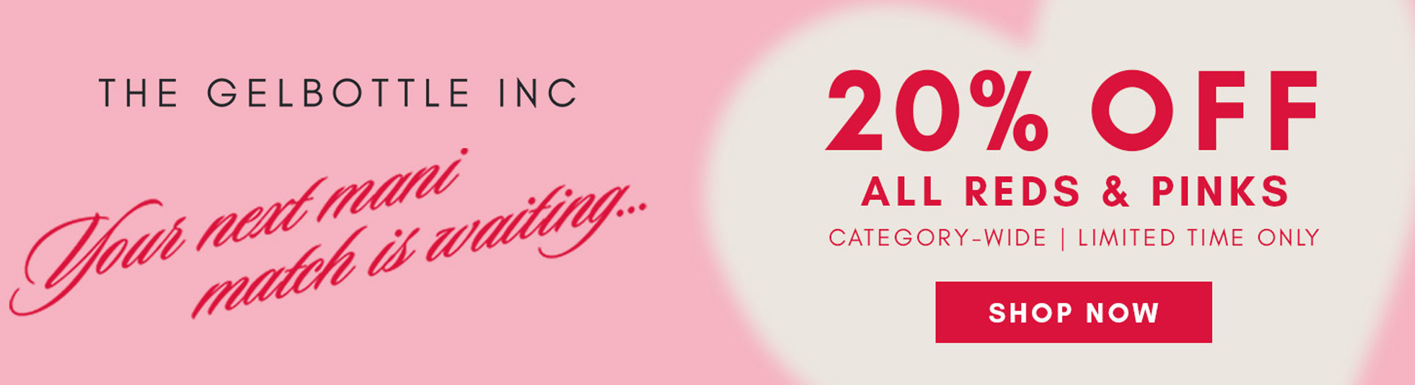 TGB 20% Valentines Colour