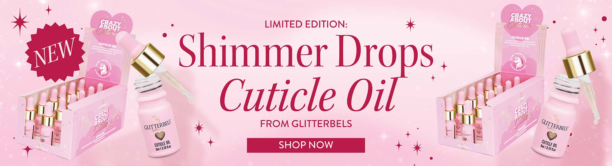 Glitterbels Shimmer Drops Cuticle Oil