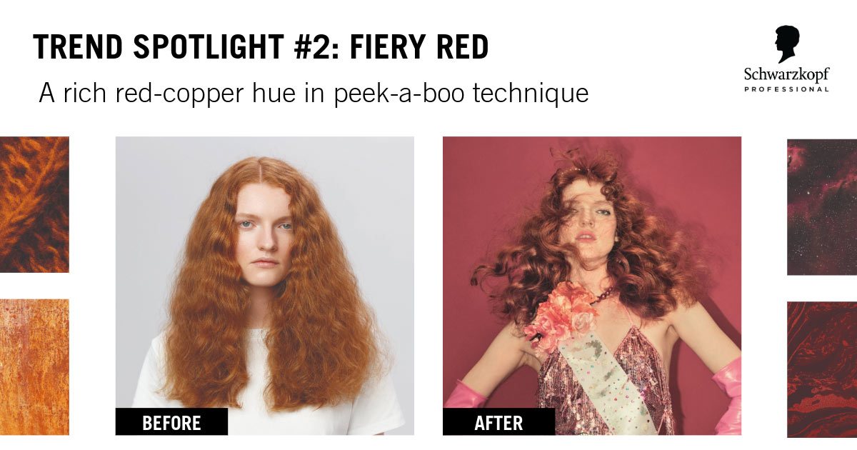 Fiery red looks