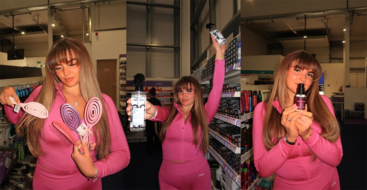 Freya with products 1