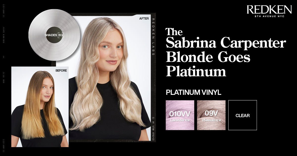 Sabrina's blonde in a platinum blonde shades