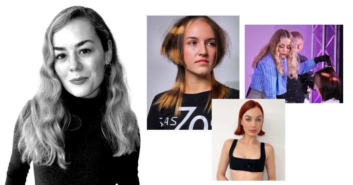 Caroline Spencer showcasing her creative haircuts