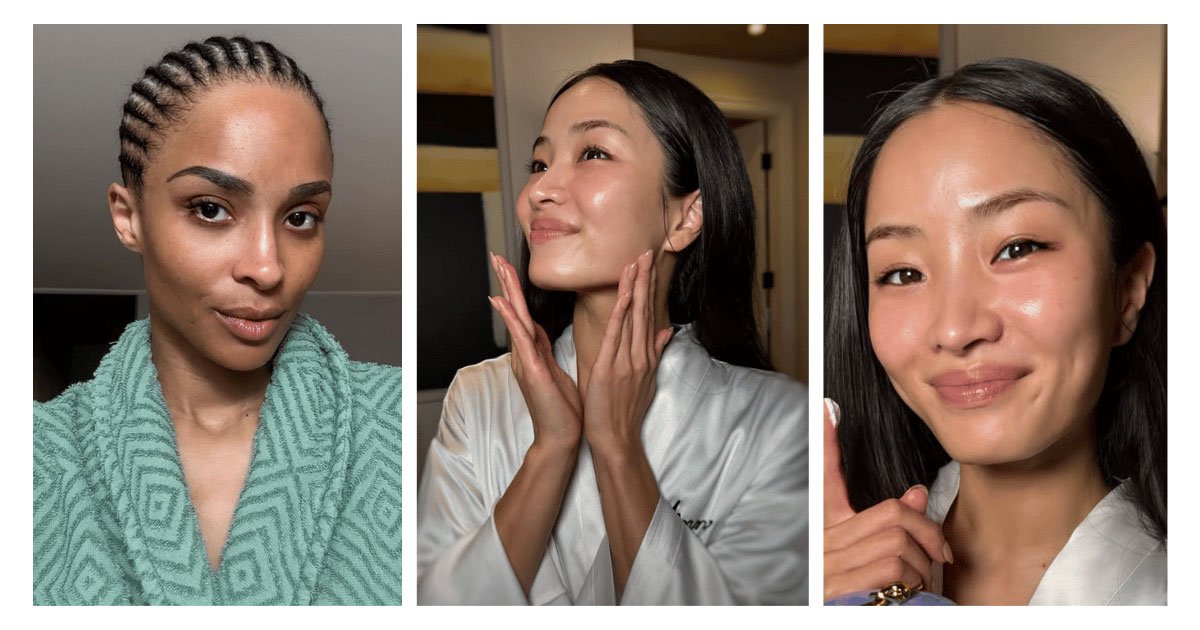 Anna Sawai and Ciara with dewy, glass skin