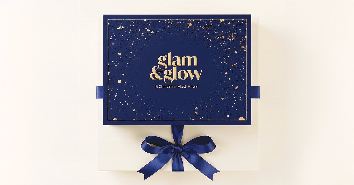 Glam & Glow 15 Christmas Must-Haves gift box available for £39.95, worth over £100 trade.