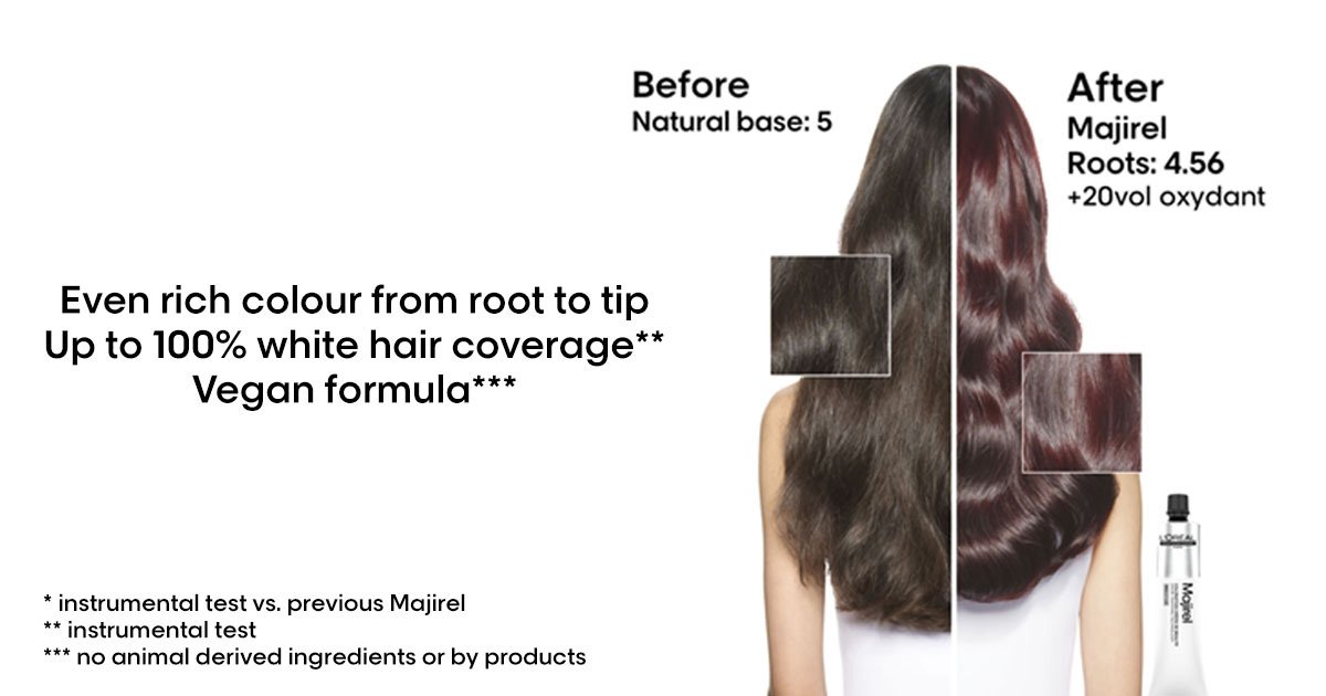 before and after majirel usage