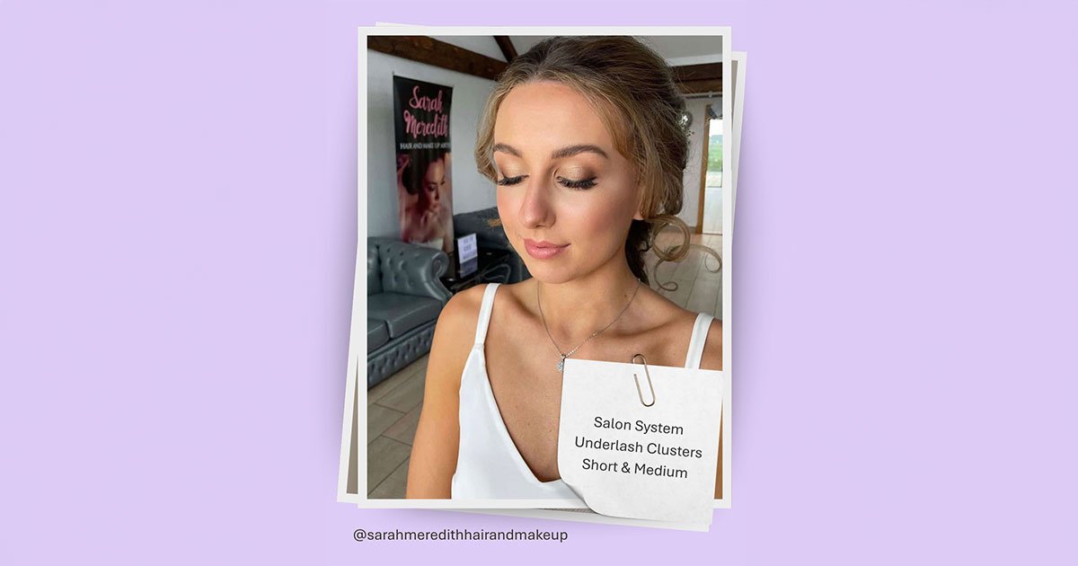 Bridal look with Salon System Underlash Clusters in lengths short and medium