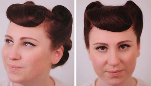 retro hair updo style