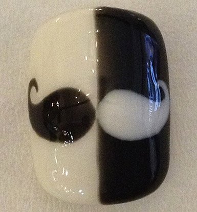 Movember moustache nail design