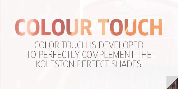 colour touch is developed to perfectly complement the koleston perfect shades