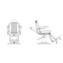 Takara Belmont Apollo 2 Barber Chair - Silver Hydraulic Base + White PipingAlternative Image3