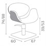 Salon Ambience Amber Hydraulic Chair - Round Base + Lockable PumpAlternative Image3