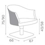 Salon Ambience Margot Styling Chair + Lockable Pump-Disc BaseAlternative Image3