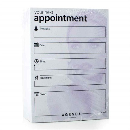 Agenda Nail Appointment Cards x100