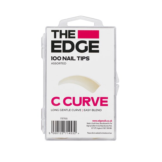 The Edge Big C Curve Tips Assorted - 100 Assorted