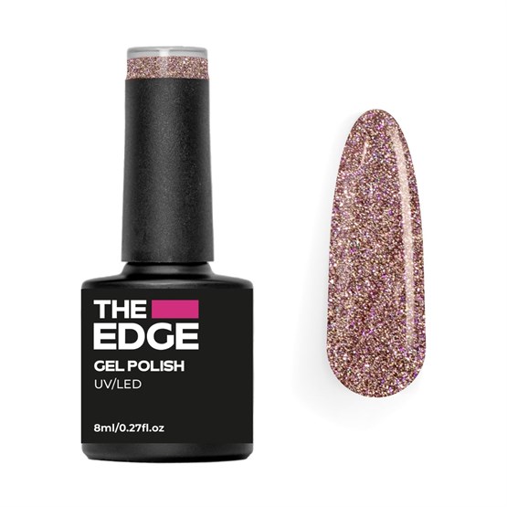 The Edge Gel Polish 8ml - Rose Glitter