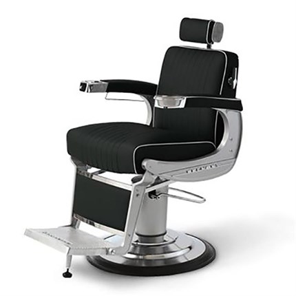 Takara Belmont Apollo 2 Barber Chair - SP-RH2 - Silver Hydraulic Base + No White Piping