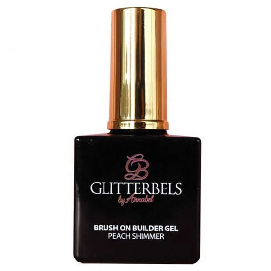 Glitterbels Brush On Builder Gel Peach Shimmer 17ml