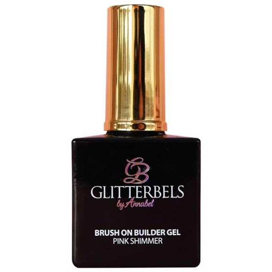 Glitterbels Brush On Builder Gel Pink Shimmer 17ml