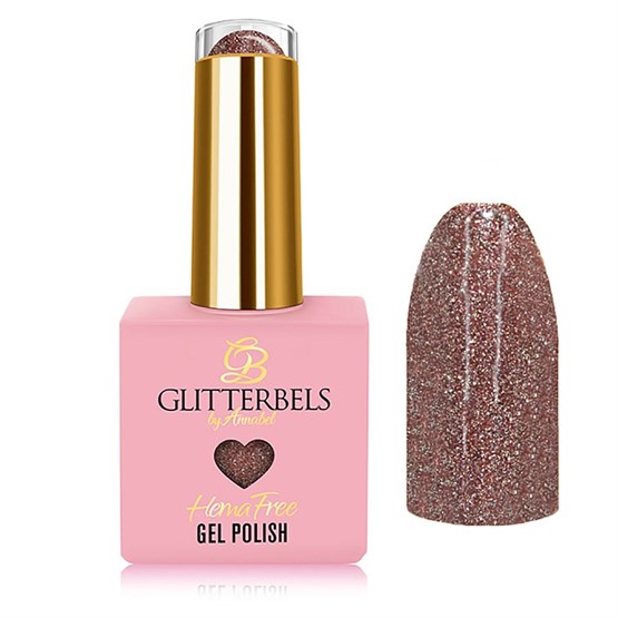 Glitterbels Hema Free Gel Polish 8ml - Rose Gold Diamond