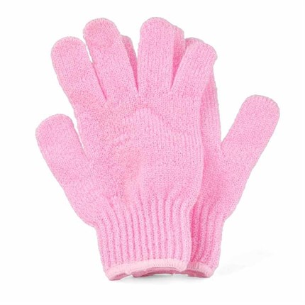 Deo Exfoliating Gloves (Pair) - Pink
