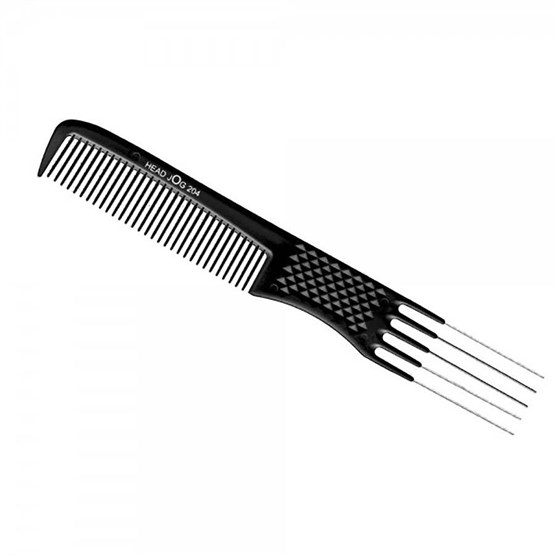 Head Jog 204 Metal Pin Comb Black