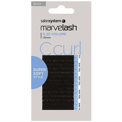 Salon System Marvelash Lash Extensions C Curl 0.20 (Volume) - 13mm Black