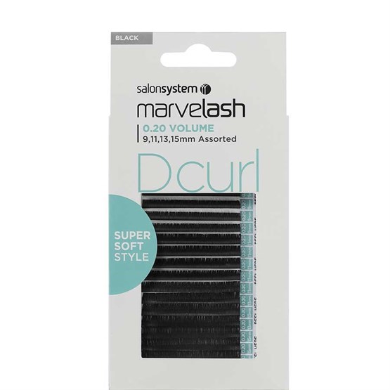 Salon System Marvelash Lash Extensions D Curl 0.20 (Volume) - Assorted (9,11,13, 15mm)