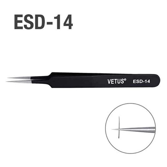 Blink Lash Black Vetus Tweezer - ESD-14