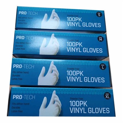 Pro-Tech Vinyl Powder Free Gloves (Pack of 100) - Small
