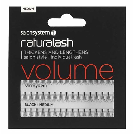 Salon System Naturalash Individual Lashes Flare Black - Medium (Volume)