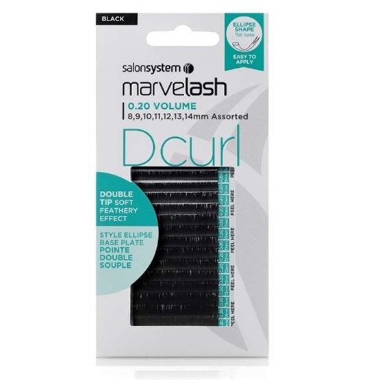 Salon System Marvelash D Curl 0.20 Double Tip Ellispe Assorted