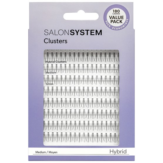 Salon System Hybrid Cluster Lashes Value Pack - Medium