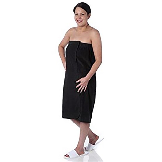 Black Towelling Sarong