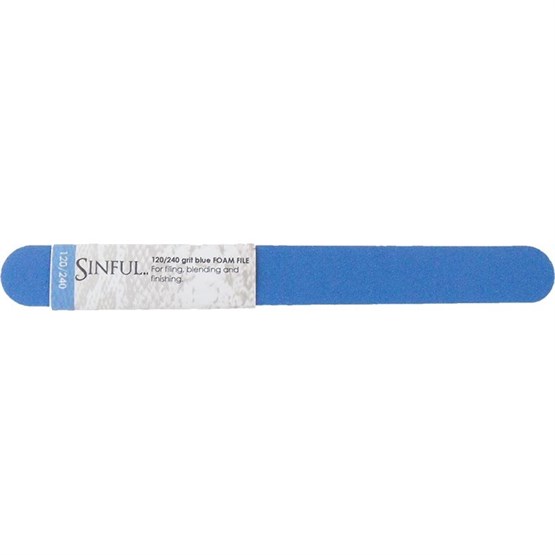 Sinful Blue 120/240 Grit Foam File - Single