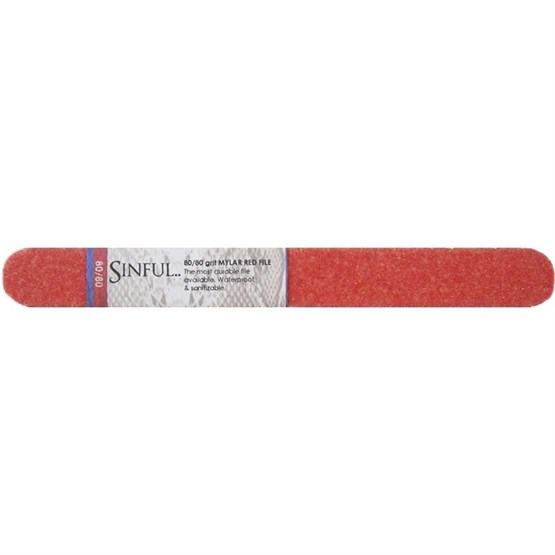 Sinful Red 80/80 Grit Mylar File - Single