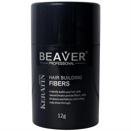 Beaver Professional Keratin Hair Building Fibers 12g - Dark Brown