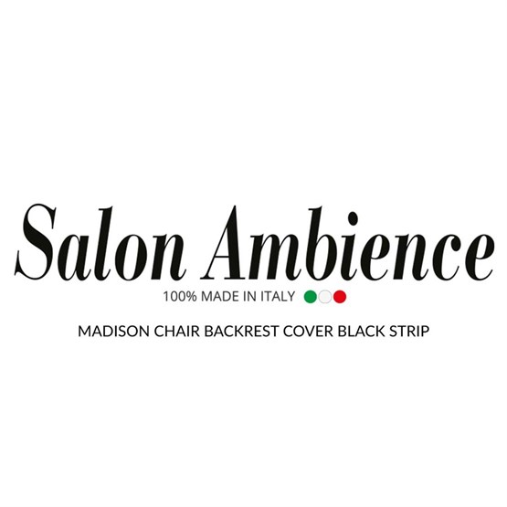 Salon Ambience Madison Styling Chair Backrest Covers Black Strip