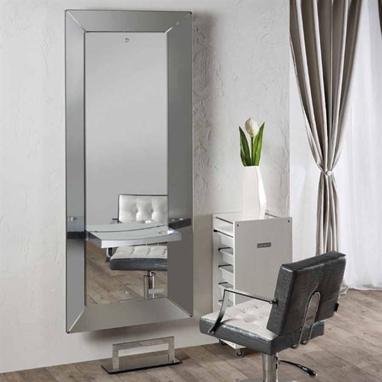 Salon Ambience Abstract Styling Unit -Black Glass Shelf