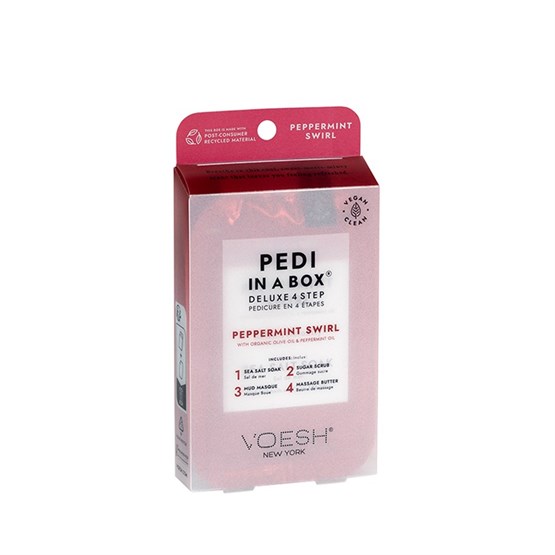 Voesh 4 Step Pedi In A Box Limited Edition - Peppermint Swirl