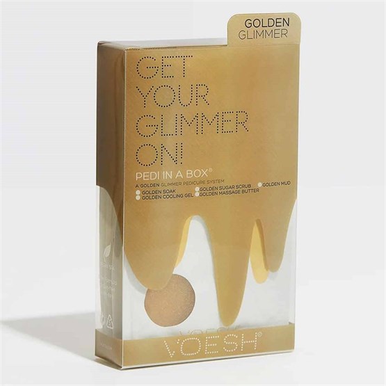 Voesh 5 Step Pedi In A Box - Gold Glimmer