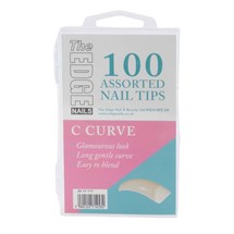 The Edge Big C Curve Tips Assorted - 100 Assorted
