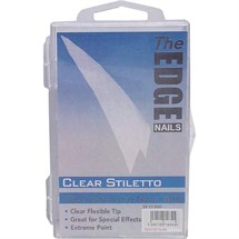 The Edge Clear Stiletto Nail Tips 100 Assorted