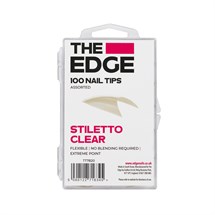 The Edge Clear Stiletto Nail Tips 100 Assorted