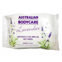 Australian Bodycare Lavender & Tea Tree Wet Wipes (24 Wipes)