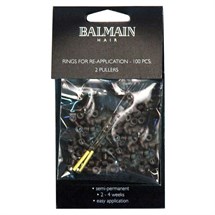 Balmain 100 Re-application Rings & 2 Pullers - Brown