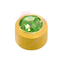 Caflon Gold Mini Bezel Set Birthstone - August