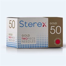 Sterex Needles 2 Piece Gold F3G (Pack of 50)