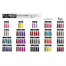Pulp Riot Paint By Numbers A4 Shade Chart