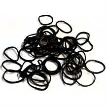 Hair Tools Black Rubber Bands x 300 15g (15mm Diameter)